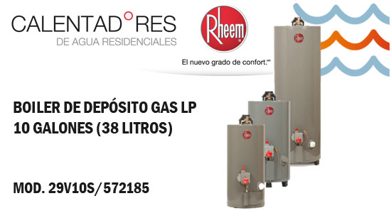 Calentador de Depósito a Gas 38 L – Rheem México