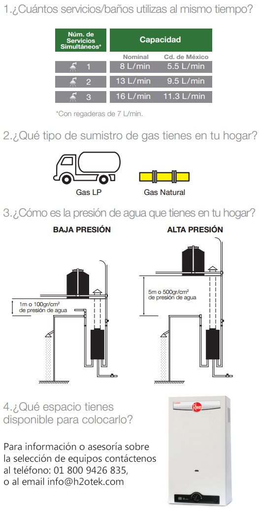 CALENTADOR DE AGUA INSTANTÁNEO MODULANTE PARA 1 REGADERA, SIN PRESIÓN  MÍNIMA, GAS LP, 8 LTS, BALANZ