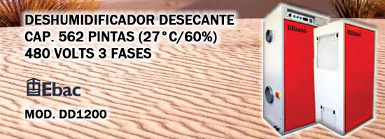 Deshumidificador Desecante Cap. 364 Pintas - Deshumidificadores H2O Tek